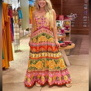 FARM Rio Long Flori Dress Size XS